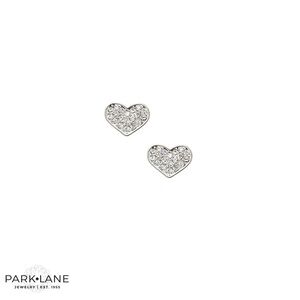 NIB Park Lane Sparkling Silver - DAINTY - Heart Earrings